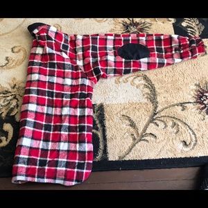 plaid zip and button jacket